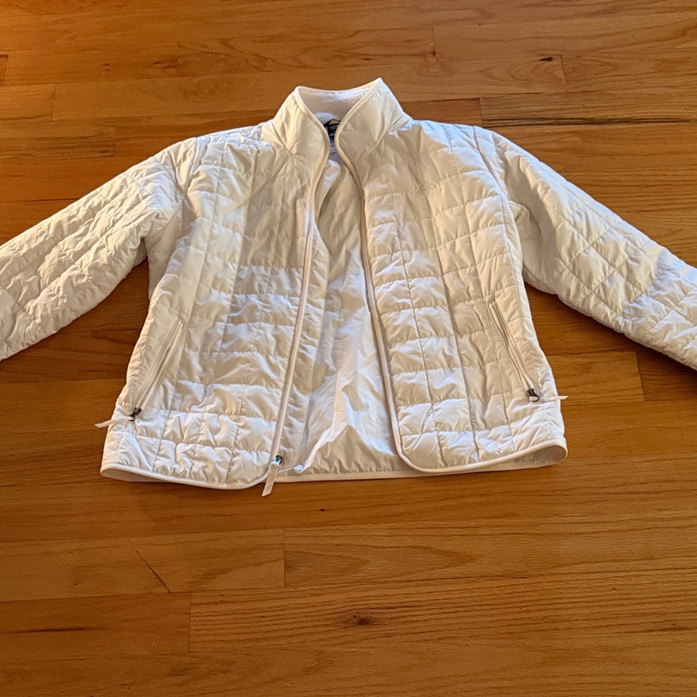 The North Face Cream Sherpa-Lined Jacket